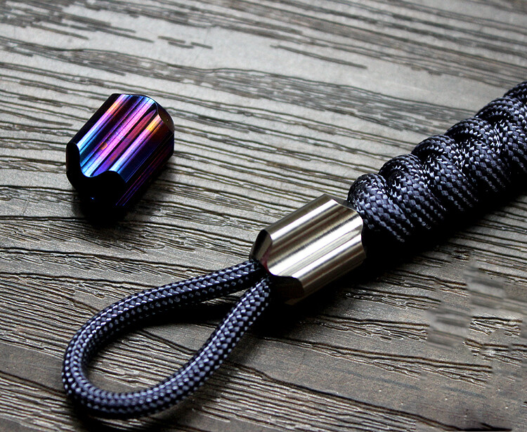 1Pcs Titanium Alloy EDC Lanyard Bead Paracord Knife Bead Zipper Pull eBay