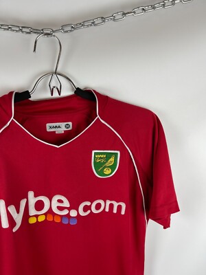Maillot Norwich City Away 2007/2008 – Xara – Taille S – Rouge