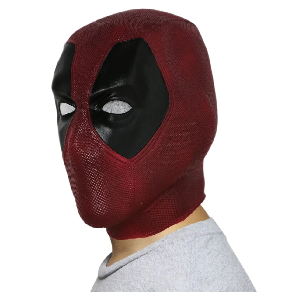 Xcoser Deadpool Cosplay Mask Latex Full Face Superhero Cosplay Prop Halloween - Image 3 of 4