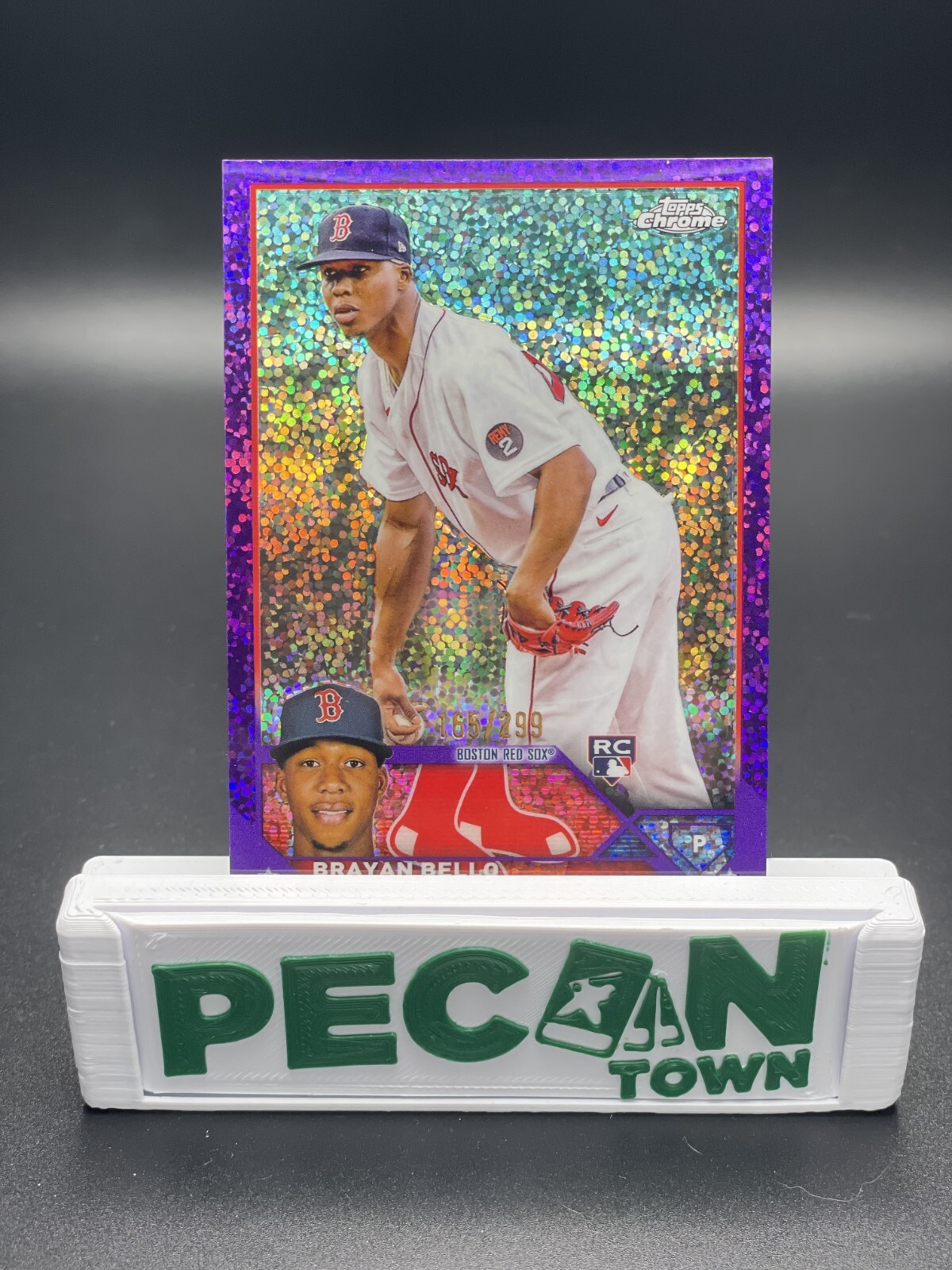 2023 Topps Chrome Brayan Bello Purple Speckle Refractor /299 RC Red Sox #57