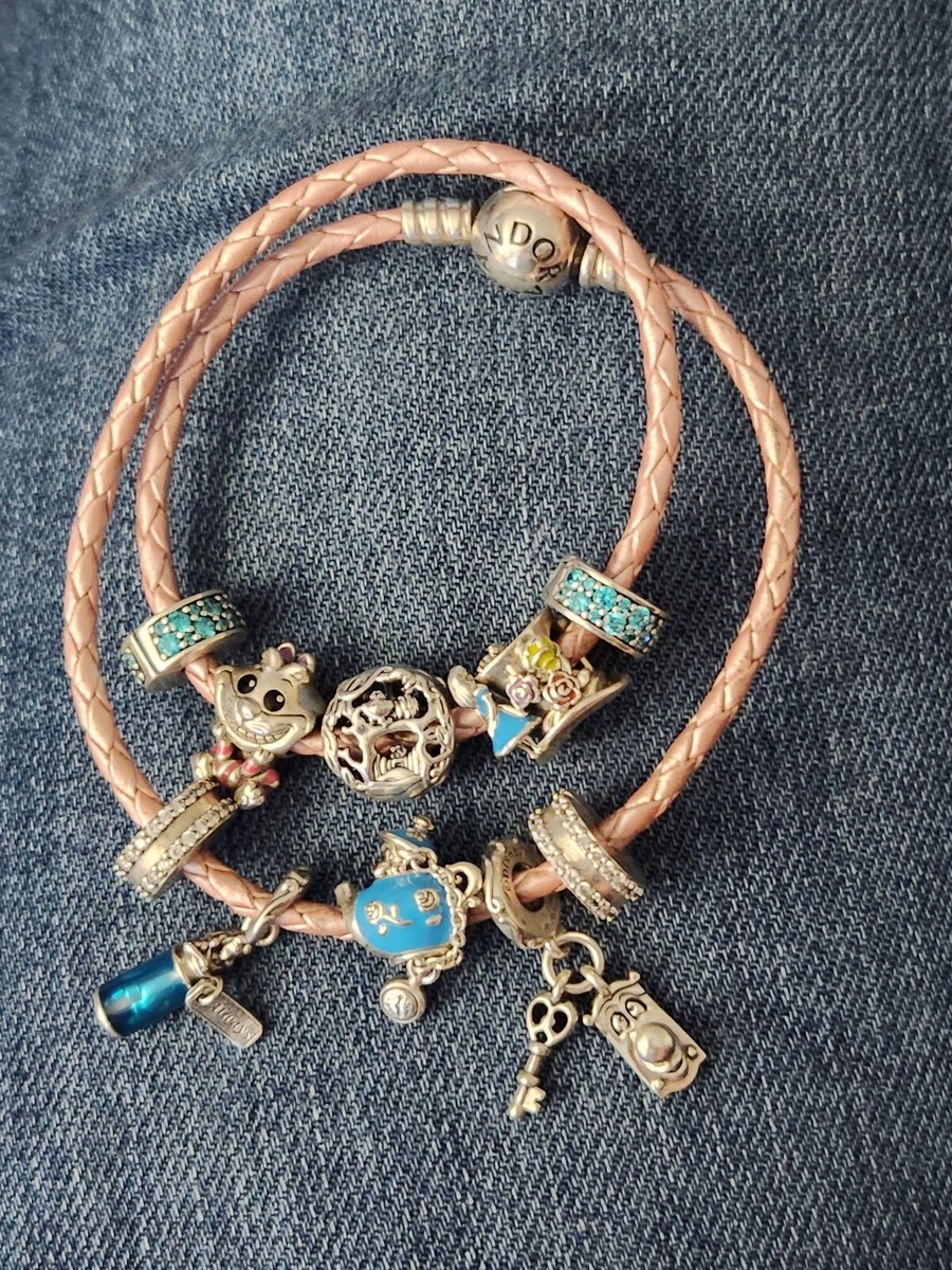 Wonderland Charms Pandora Cheshire Cat Bangle ALICE IN WONDERLAND