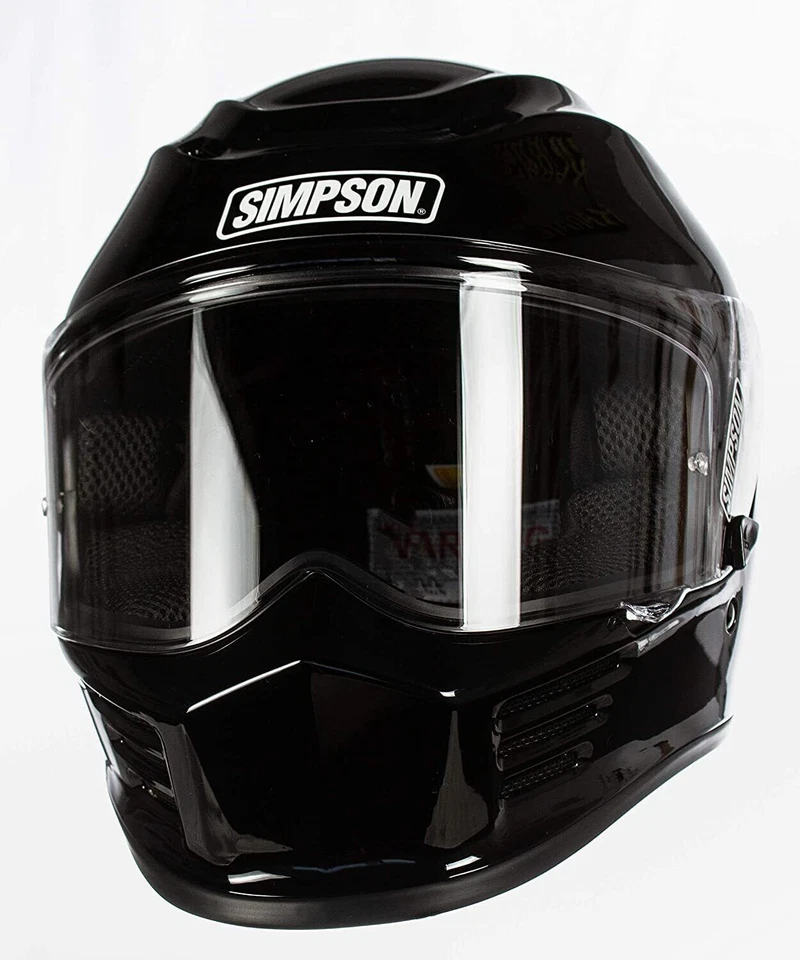 Casco de motocicleta Simpson Racing Speed Bandit DOT/ECE negro brillante - grande Foto 4 de 4