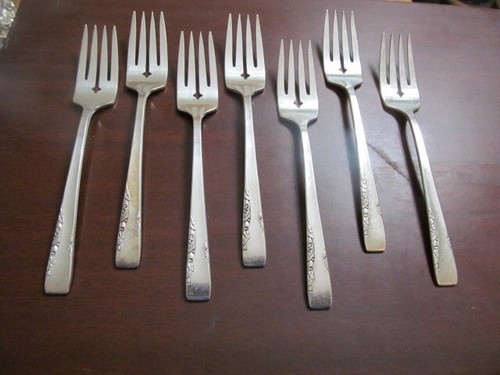 Oneida PROPOSAL 7 Salad Forks 1881 Rogers Vintage Silverplate Flatware  Lot C - Picture 1 of 6