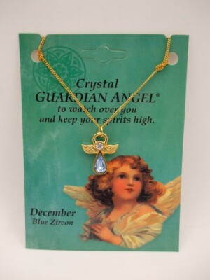 Guardian Angel Necklace Birth Stone Swarovski Crystal SCROLL DOWN LIST RRP£20