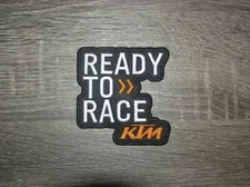 KTM Racing "Ready to Race" Embroidered Iron On Patch 3.25" x 3.5"