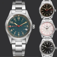 36mm Tandorio Black White Dial Sapphire Date Window NH35A Automatic Mens Watch