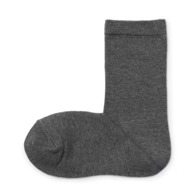 MUJI Women socks with right angle and soft opening, Charcoal Gray