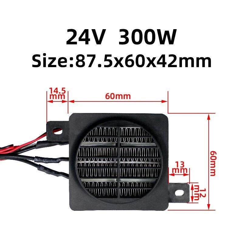 300W Electric PTC Ceramic Heaters Fan Mini Portable Handy Warmer Heating DC  24V | eBay