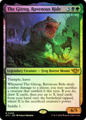MTG FOIL The Gitrog, Ravenous Ride - Outlaws of Thunder Junction