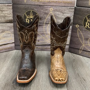 tooled square toe boots