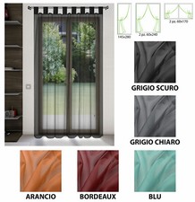 Tenda arredo velata con passanti per finestra e porta finestra 3 misure mod.BONN