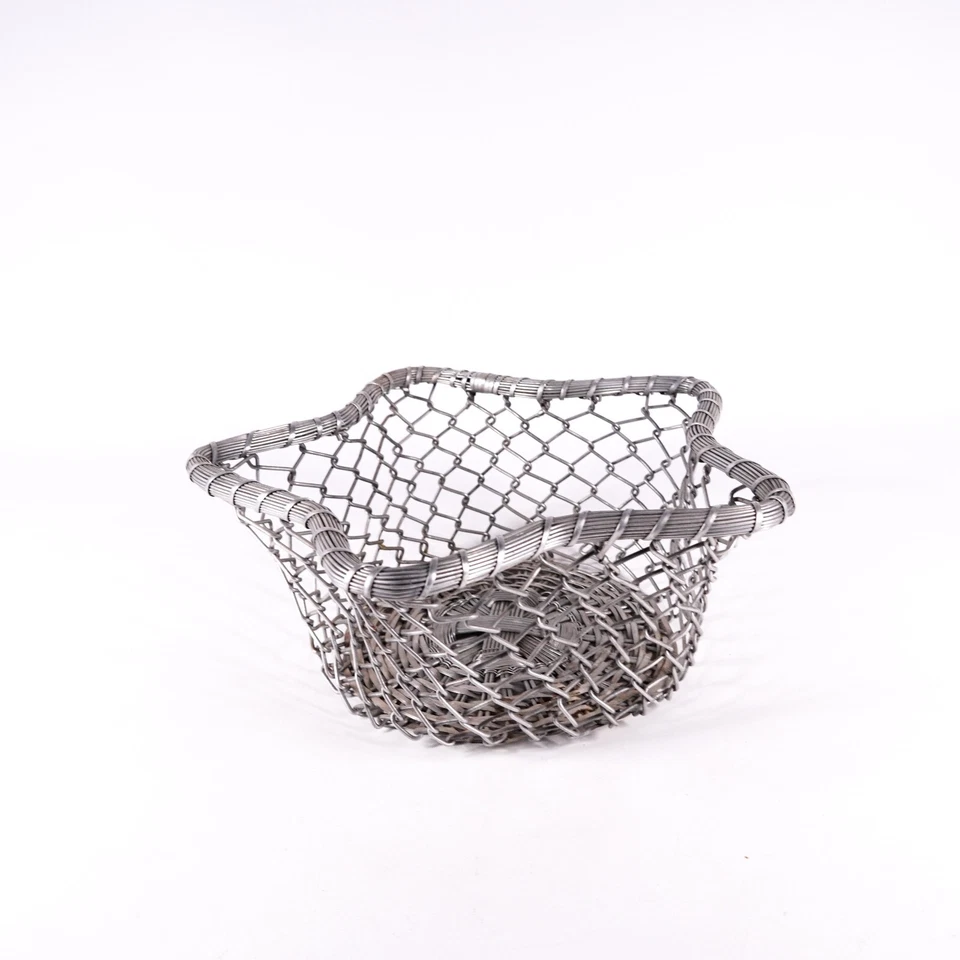 Malla Star Bowl 12" Acero Inoxidable Metal Cadena Plato Bandeja Contenedor Plateado Foto 4 de 4