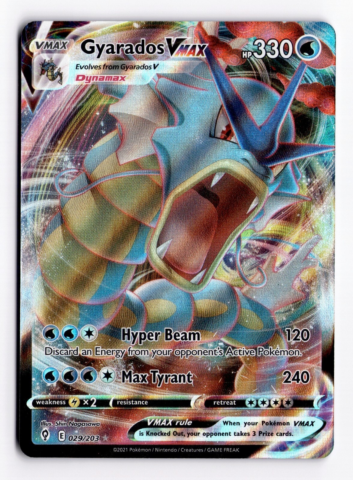 Gyarados VMAX 029/203 Holo Ultra Rare - Pokemon Card Evolving Skies - Near Mint