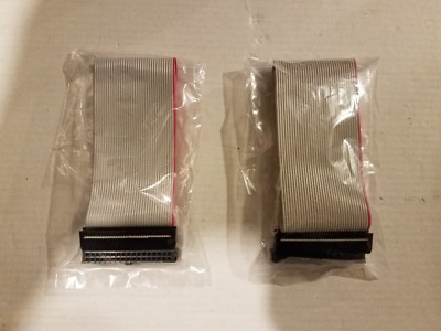 Lot of 2 x 36-pin IDE (ATA) FDD Cable Gray, Black or Yellow