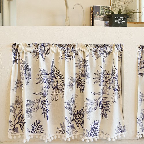Modern Rod Pocket Small Half Curtain Bedroom Kitchen Window Drape Panel Valance - Picture 4 of 18