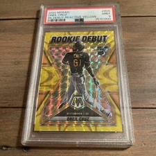 2022 Mosaic O’neill Cruz Rookie Debut Reactive Yellow Psa 9 #16/99