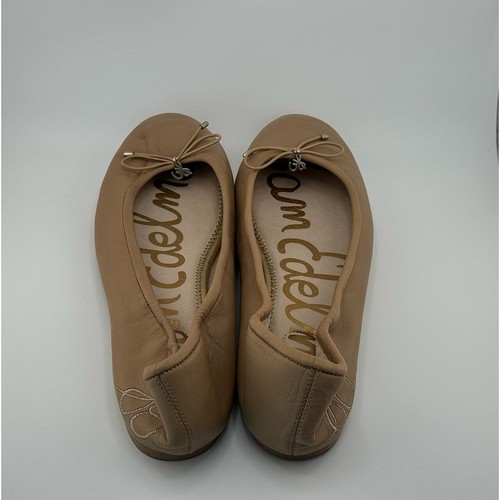 Usados en Excelente Condición Sam Edelman Felicia Puntera Redonda Cuero Tostado Ballet Pisos - Imagen 9 de 17