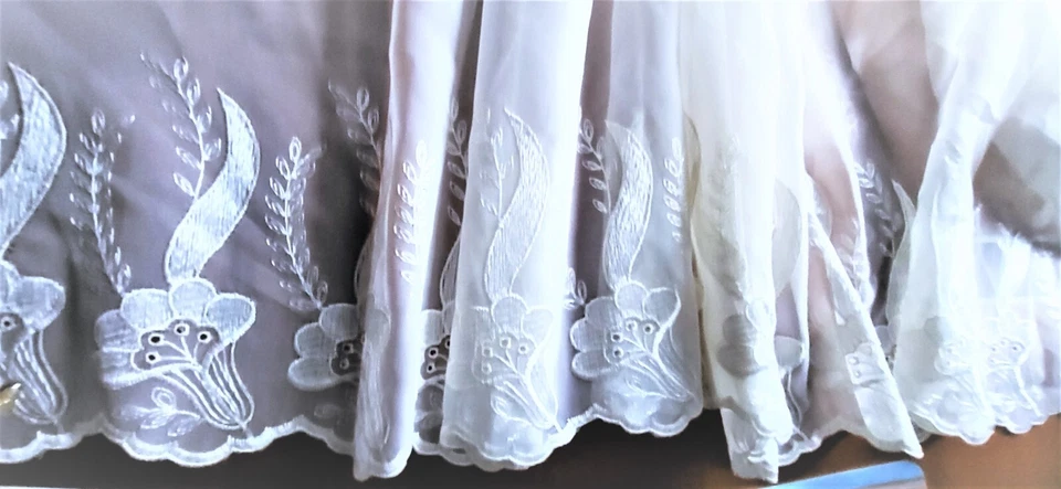 INNA Transparente TELA BLANCA ITALIANA Restos W 20,5 "x 14 yd.11" Foto 3 de 4