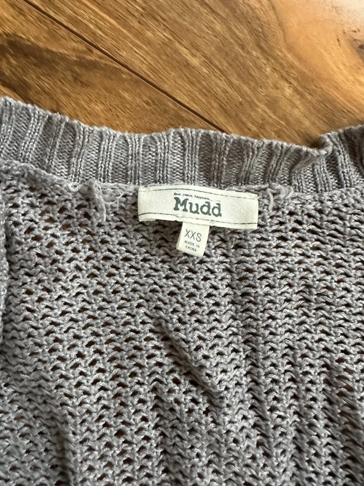 Grey cardigan by MUDD, size XXS, gently used - Изображение 2 из 3