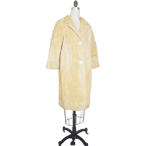 demi-Buff Mink Coat natural directional female a line (62122) | eBay