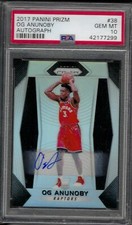2017-18 Prizm Silver Rookie Autograph OG Anunoby RC PSA 10 Toronto Raptors