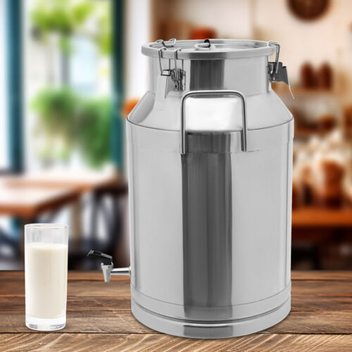 40L 201 Stainless Steel Milk Jug, Milk Can, Sealed Bucket Storage Container