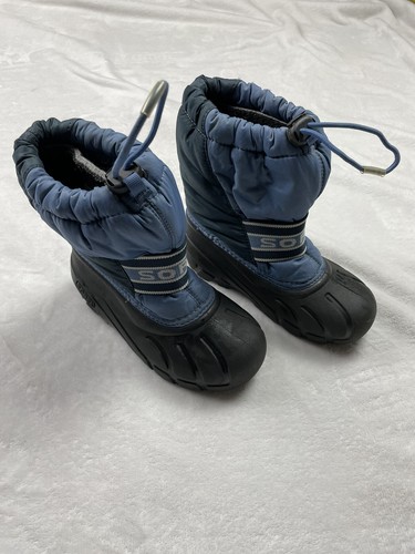 Sorel Cub Waterproof Boot Kids Size 12 Blue, Removable Liner, Snow Boot - Picture 3 of 5