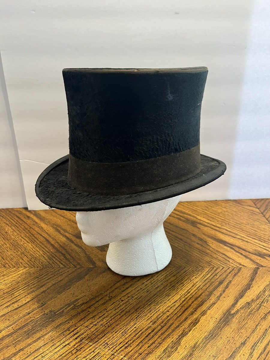 アンテーク Vtg Antique Early 1900s Young Bros New York Silk Beaver Top Hat | eBay