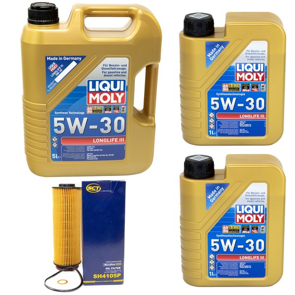 MotoröL Set Longlife III 5W-30 Liqui Moly 7 Liter + ÖLfilter FüR BMW 3Er 340 7Er-image