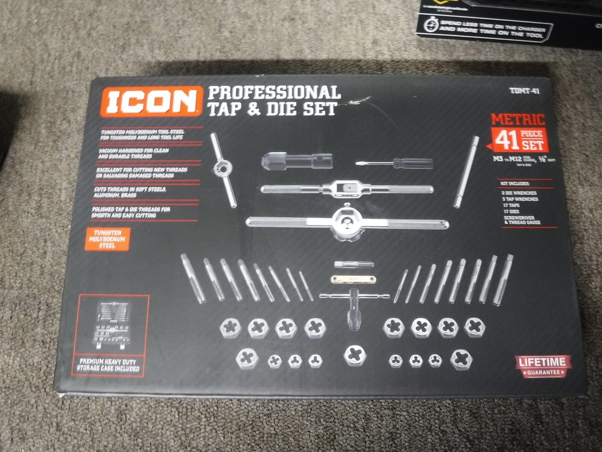 NEW* ICON Metric Tap and Die Set, 41-Piece, 59159, TDMT-41 | eBay