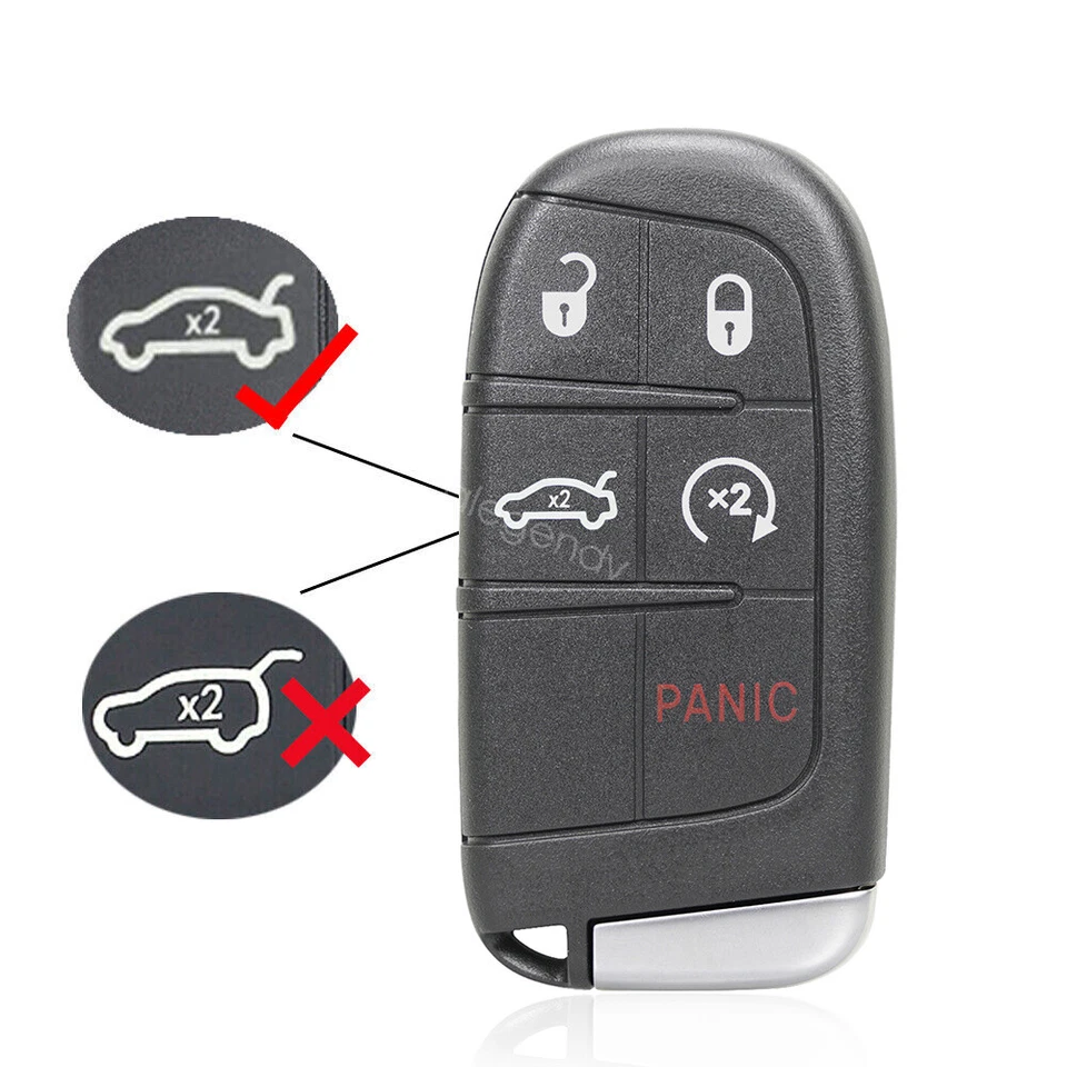 2 Repuestos para Dodge Charger 2011-2023 Mando a distancia Smart Car Llavero M3N-40821302 Foto 2 de 4