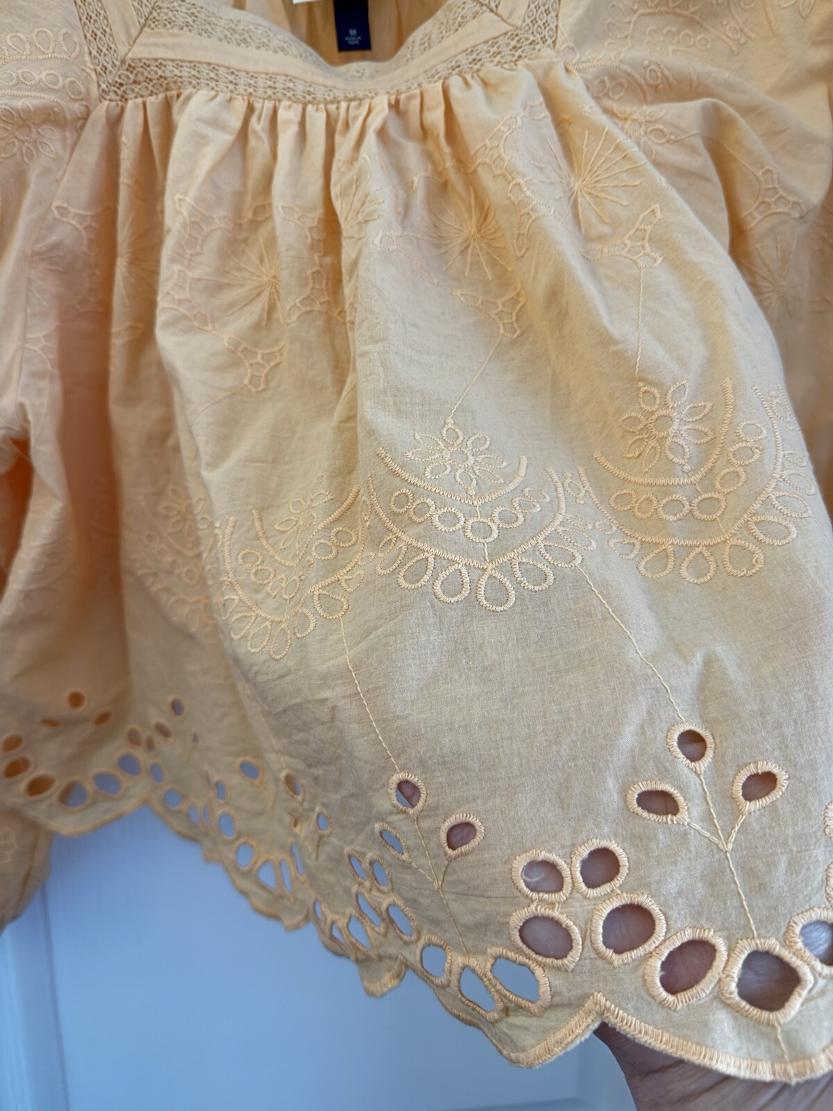 Universal Thread Cropped Eyelet Top Cottagecore B… - image 2