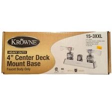 Krowne 15-3XXL Metal 4” Center  Deck Mount Faucet Body ONLY Lead Free NEW