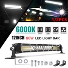 12inch LED Light Bar Spot Flood Combo for Truck SUV ATV 4WD Jeep Offroad Driving
