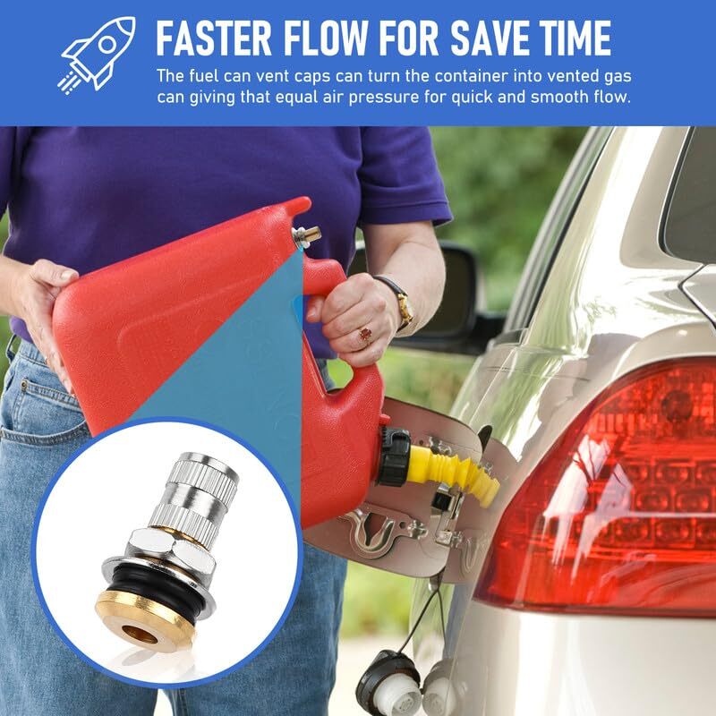 Gas Can Vent Caps 6 Pack Fuel Gas Tank Vent Caps Metal Gas Can