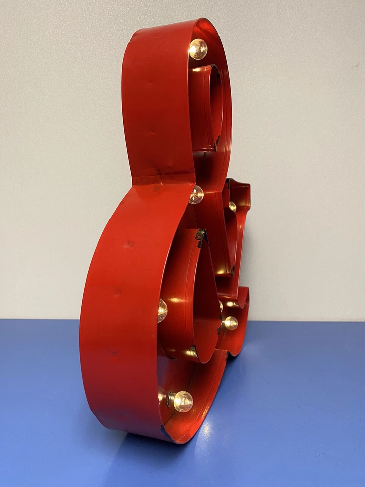 Letter & and Marquee Sign Decoration Holiday Party 13” Tall Red Rustic Light NWT - Image 2 of 4