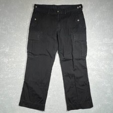 Vintage Polo Ralph Lauren Military Cargo Pants 38 Black Paratrooper Chino Pocket