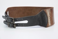 NEW 262 HTC Hollywood Trading Company Wide Leather Snakeskin Wide Belt 26