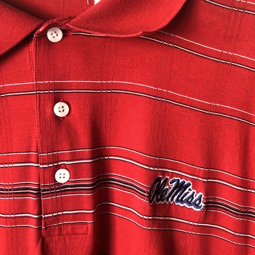 Vintage University of Mississipi Collection Red Cotton Polo Shirt Sz XL OLE MISS - Picture 4 of 11