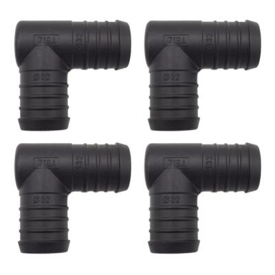 4 x YOU.S Schlauchverbinder Zwischenstück RGV Ø 32x32 mm 90° Winkel - L Form