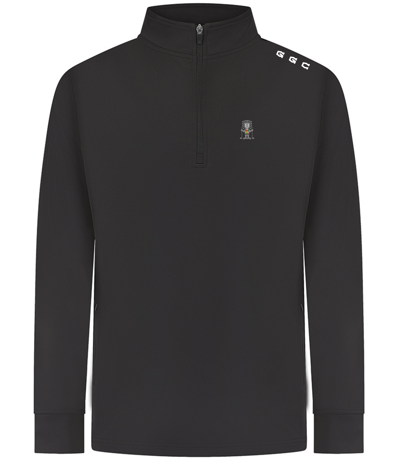Golf God Clothing 1/4 Zip Pullover Zipped Pockets Mid Layer Union Jack Top S-3XL