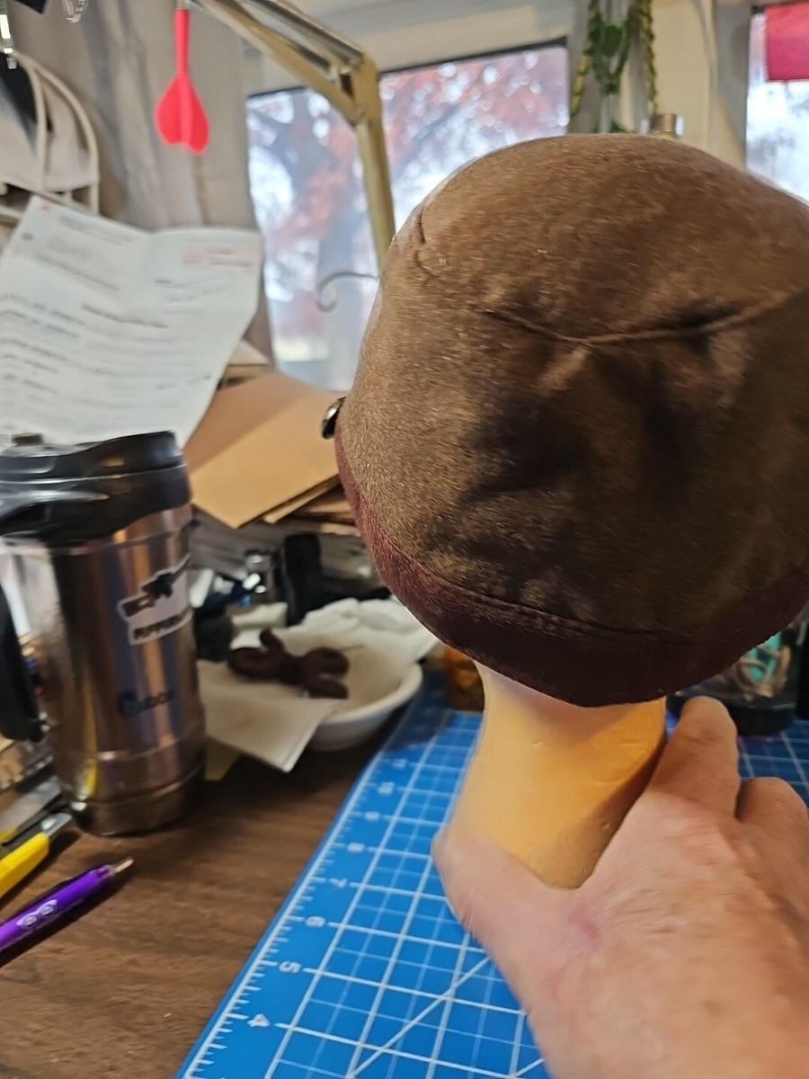 Cadet Hat Brown Soft Felt Military Style Brimmed SteamWorks  display picture 2