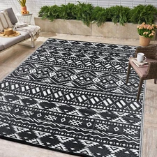 Pendolr 5’X8’ Outdoor Rug Waterproof Carpet Patio Rug Outdoor Plastic Straw Rug 