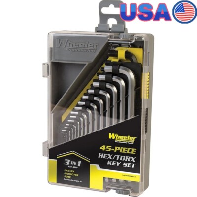 45 Piece Hex Torx Key Set Storage Case Gunsmithing Maintenance Tool Kit Durable