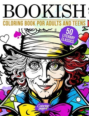 Bookish Coloring Book for Adults and Teens: Intricate Black and White Line Art I