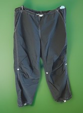 Gray Vtg Parachute Pants , Capris Too , Sz S, kos