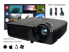 DLP Projector for Events, Parties  Gatherings 3500 Lumens 4K Lightweight w/Kit
