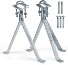 14 Inch Heavy-Duty Antenna Wall Mount Windproof Stand Off Wall Mast Mount Clamps