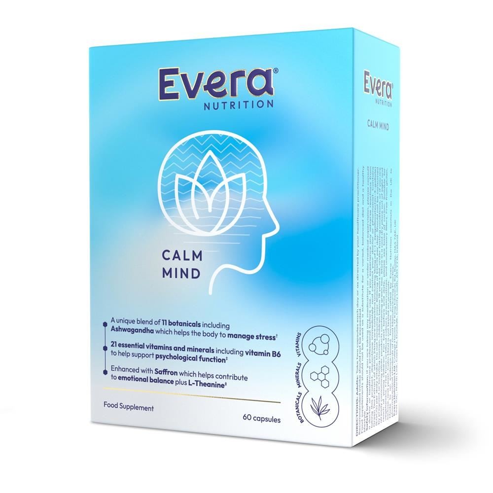 Evera Nutrition Calm Mind 60 Capsules Vegetarian Supplement