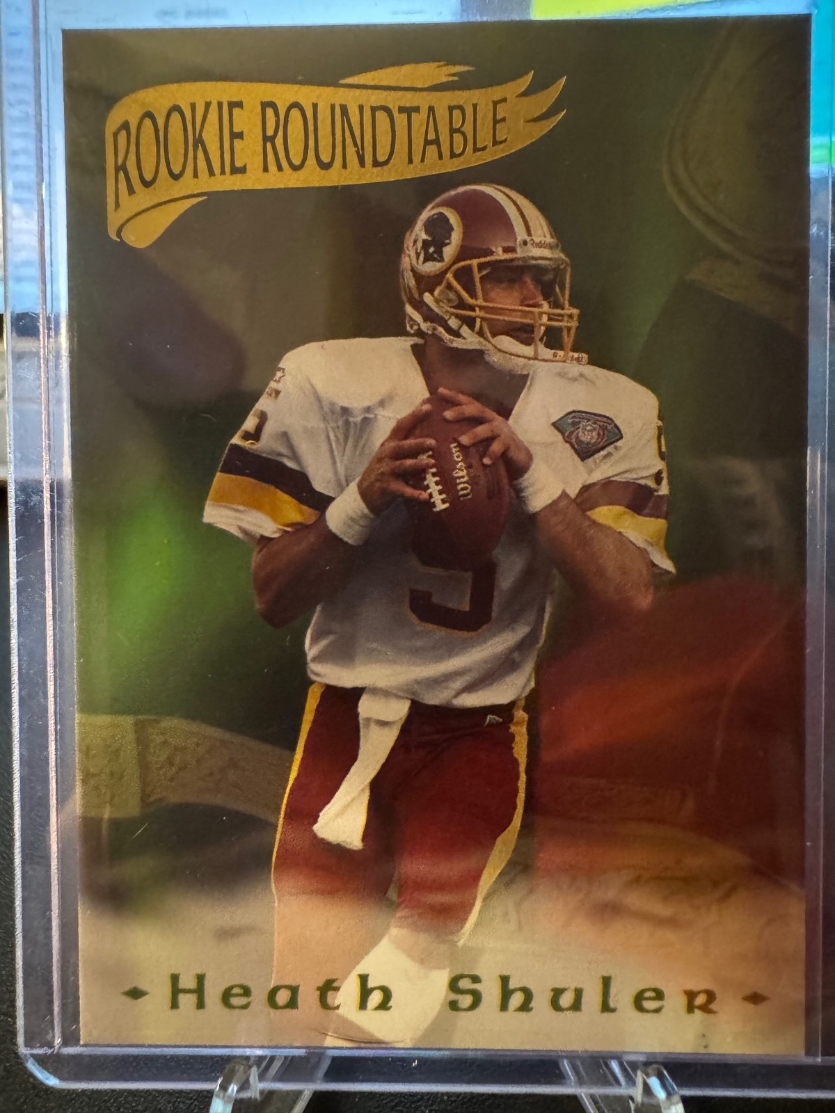 1995 Collector's Edge Excalibur Heath Shuler Rookie Roundtable Redemption Gold